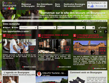 Tablet Screenshot of destination-bourgogne.com